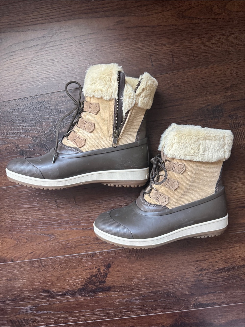 SPERRY WOMENS PACIFICA ALPINE FAUX FUR COLD WEATHER BOOT WATERPROOF 8.5